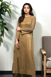 Aella: Golden Color Luxury Long Dress  - 467